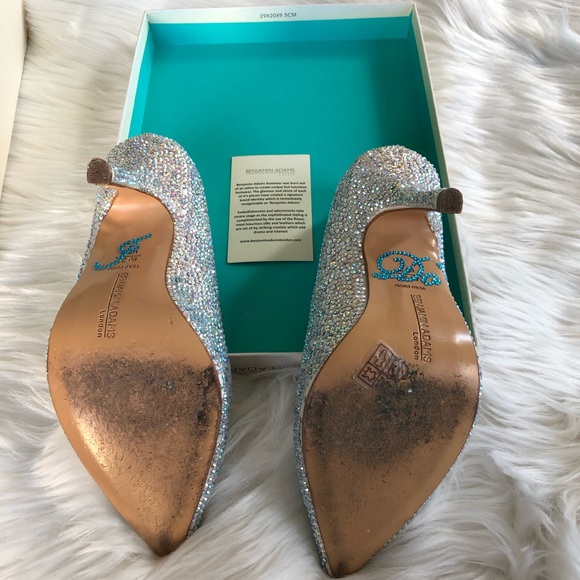 Benjamin Adams Jada ivory crystal heels - Picture 6 of 7